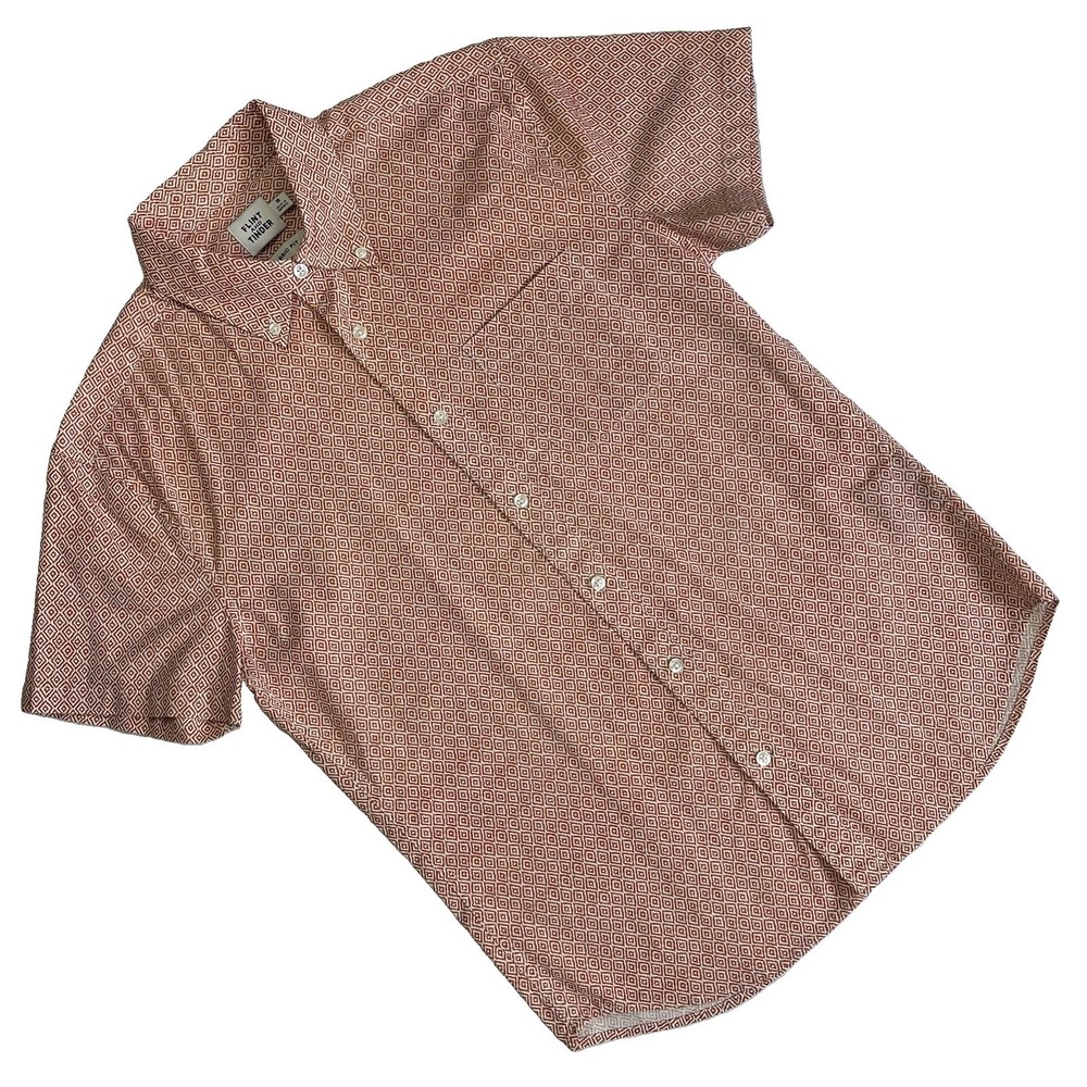 Flint and Tinder Classic Fit Geometric Print Button Down Shirt Men S Clay AOP